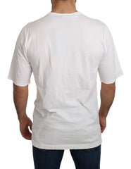 Dolce & Gabbana White Leopard Royal Top T-shirt - IT46 | S - T-Shirts