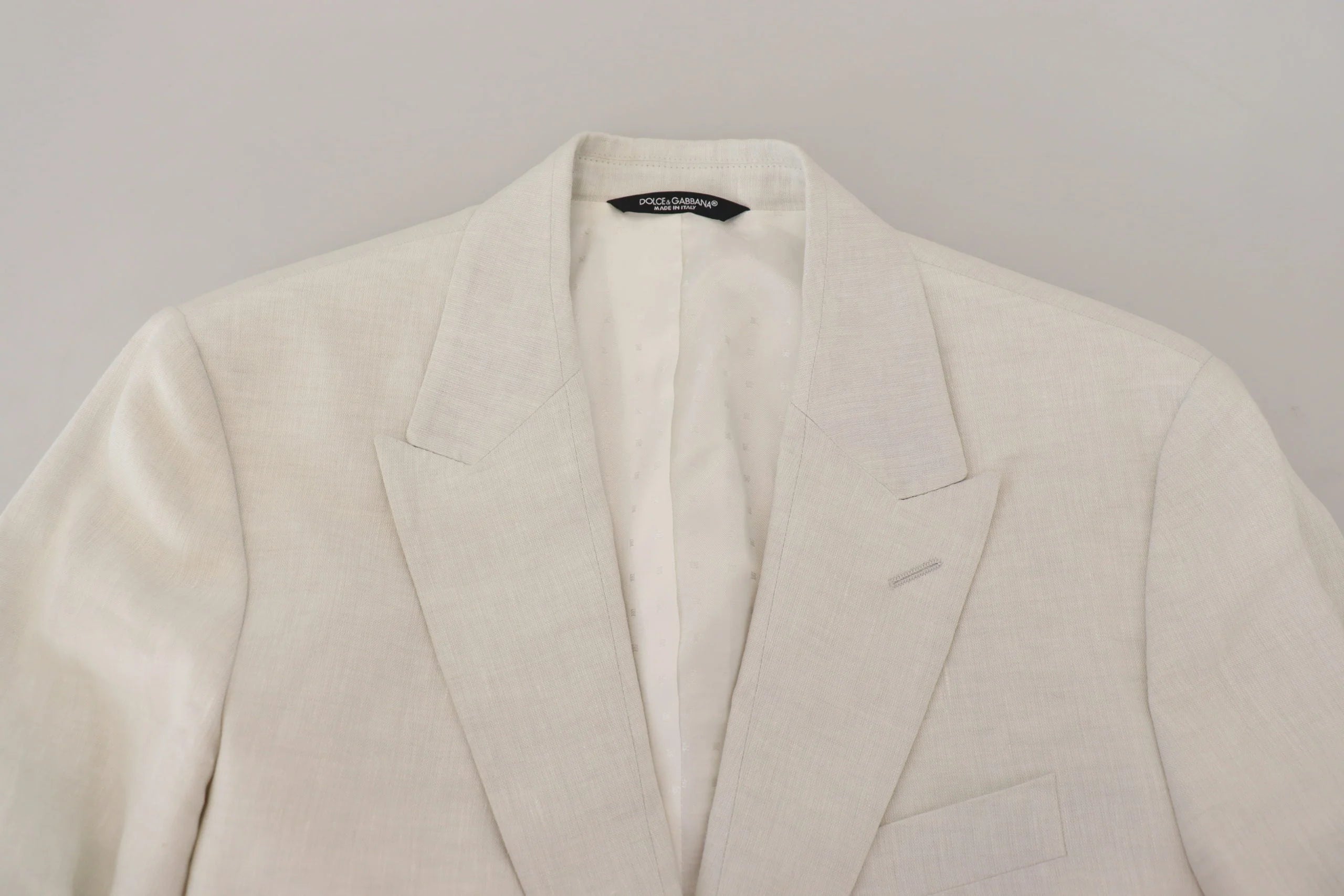 Dolce & Gabbana White Linen Slim Fit Jacket Blazer - IT44 | XS - Sport Jackets