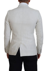 Dolce & Gabbana White Linen Slim Fit Jacket Blazer - IT44 | XS - Sport Jackets