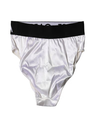 Dolce & Gabbana White Logo Brief High Waist Panty Underwear - IT2 | S