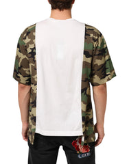 Dolce & Gabbana White Logo Camouflage Crew Neck Men T-shirt - IT50 | L