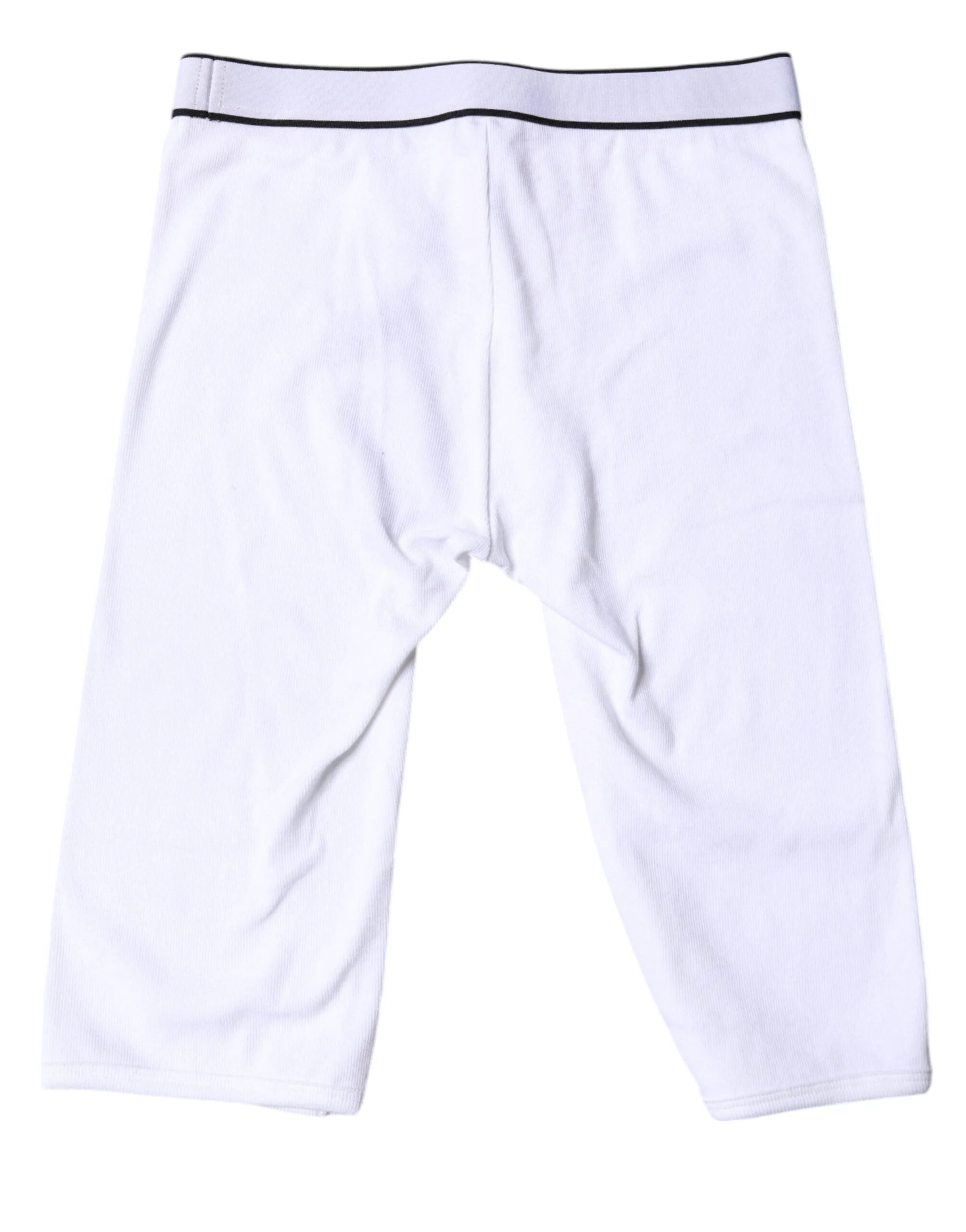 Dolce & Gabbana White Logo Cotton Cropped Tights Underwear - IT2 | S - Hosiery