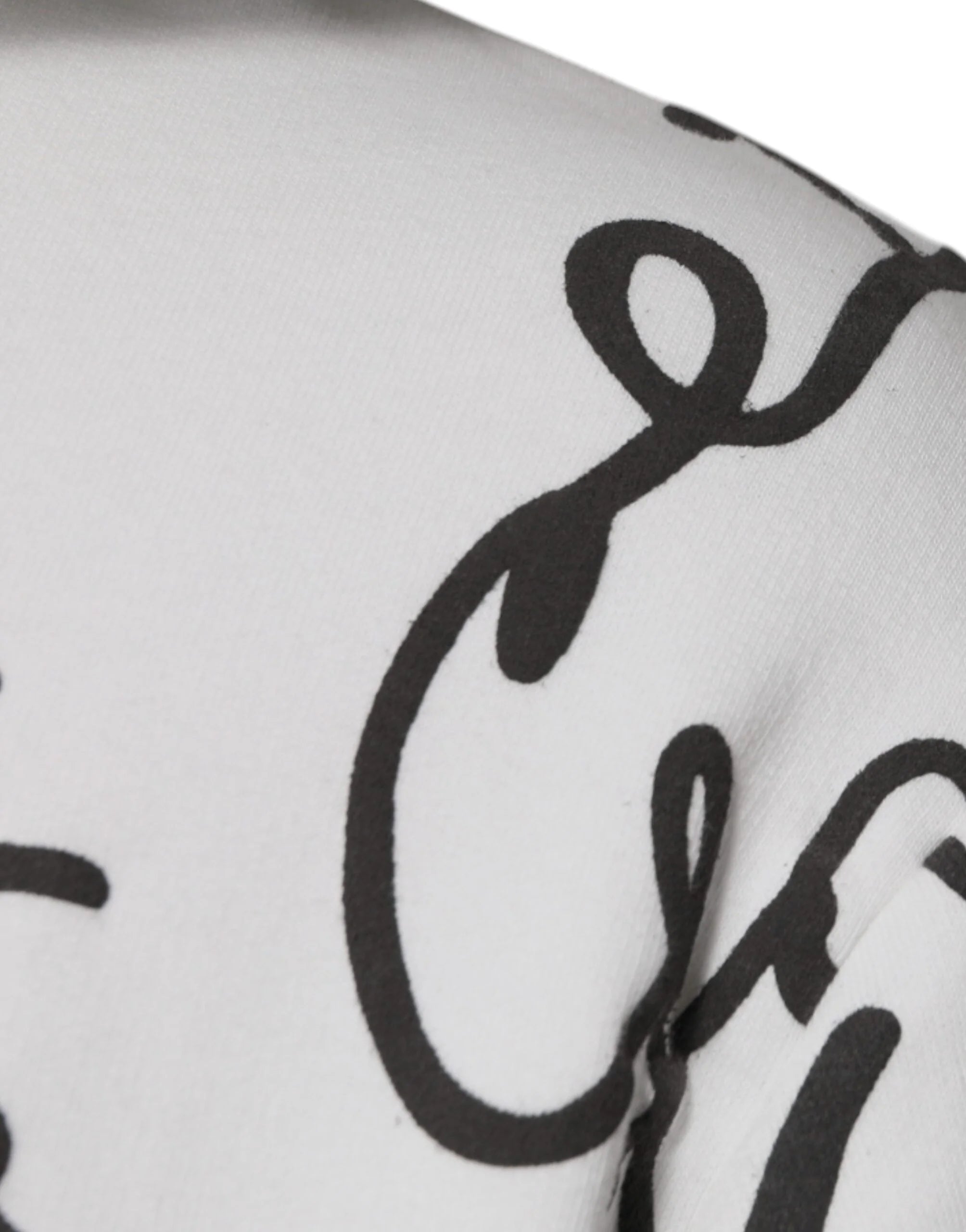 Dolce & Gabbana White Logo Cotton Hooded Sweatshirt Sweater - IT44 | XS - Hoodies