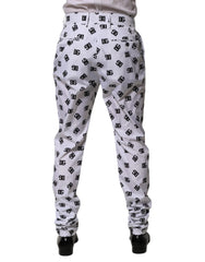 Dolce & Gabbana White Logo Cotton Skinny Denim Trouser Pants - IT48 | M