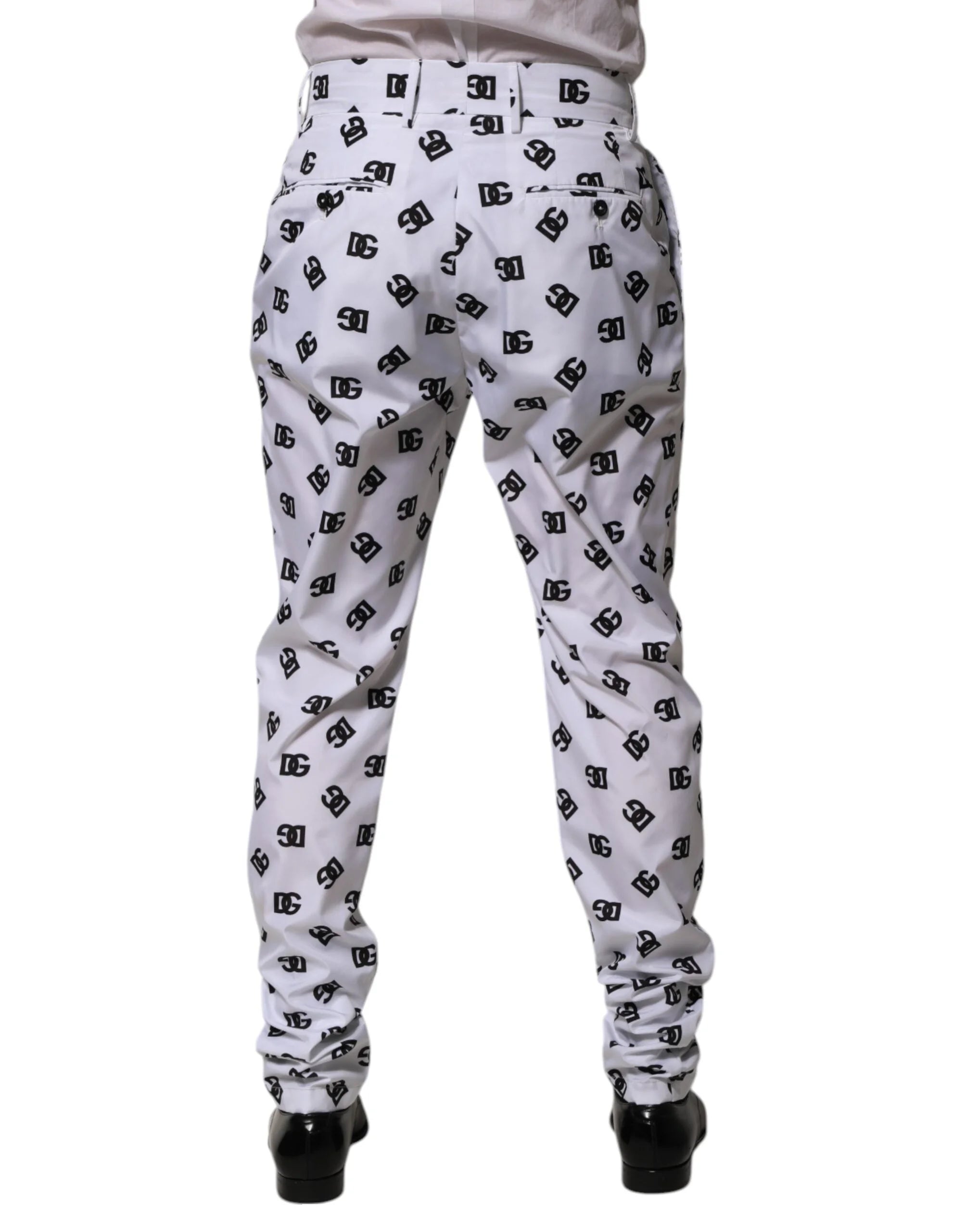 Dolce & Gabbana White Logo Cotton Skinny Denim Trouser Pants - IT48 | M - Trousers