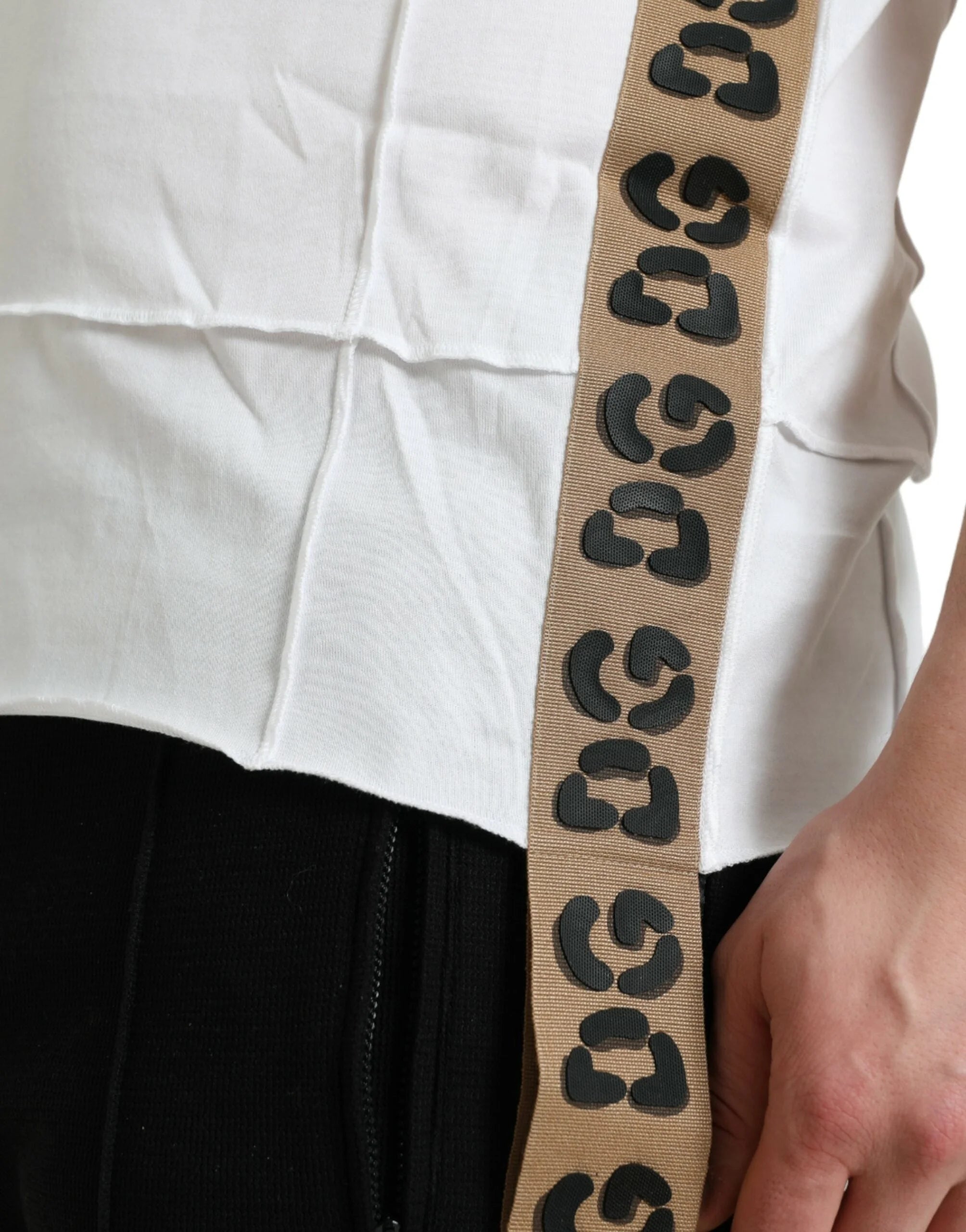 Dolce & Gabbana White Logo Crew Neck Short Sleeves T-shirt - IT44 | XS - T-Shirts