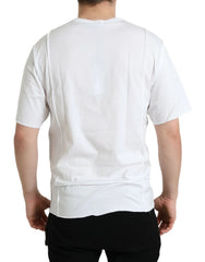 Dolce & Gabbana White Logo Crew Neck Short Sleeves T-shirt - IT44 | XS - T-Shirts