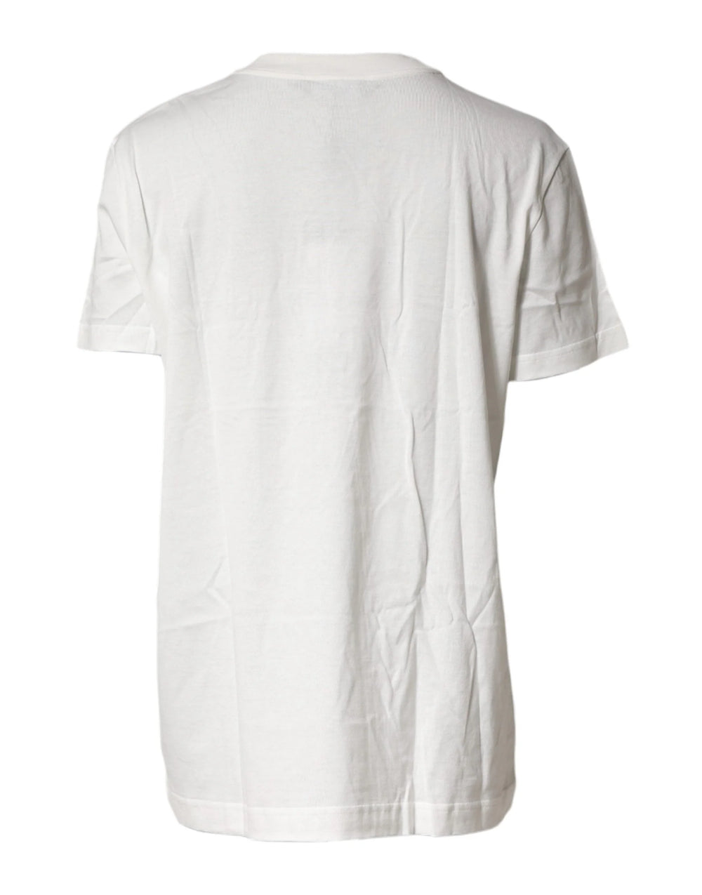 Dolce & Gabbana White Logo Crew Neck Short Sleeves T-shirt - IT46|XL