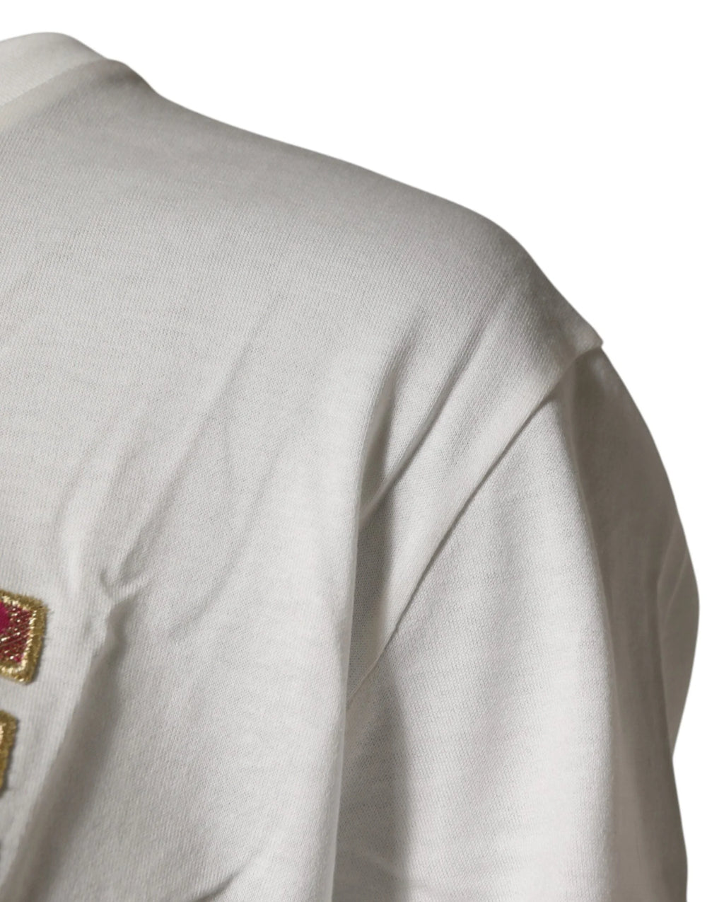 Dolce & Gabbana White Logo Crew Neck Short Sleeves T-shirt - IT46|XL