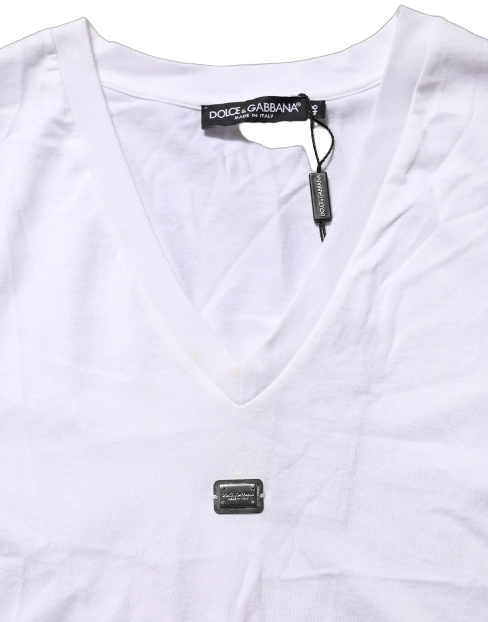 Dolce & Gabbana White Logo Embroidered TieWaist Cropped Top - IT48|XXL