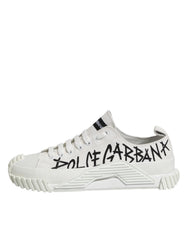 Dolce & Gabbana White Logo Graffiti Low Top Sneakers Shoes - EU44.5/US11.5 - Sneakers