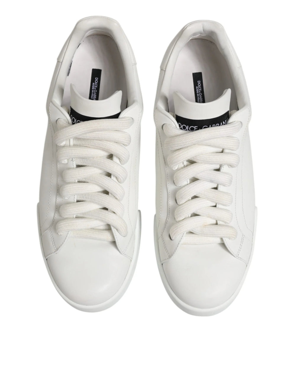 Dolce & Gabbana White Logo Lace Up Low Top Men Sneakers Shoes - EU44/US11 - Sneakers