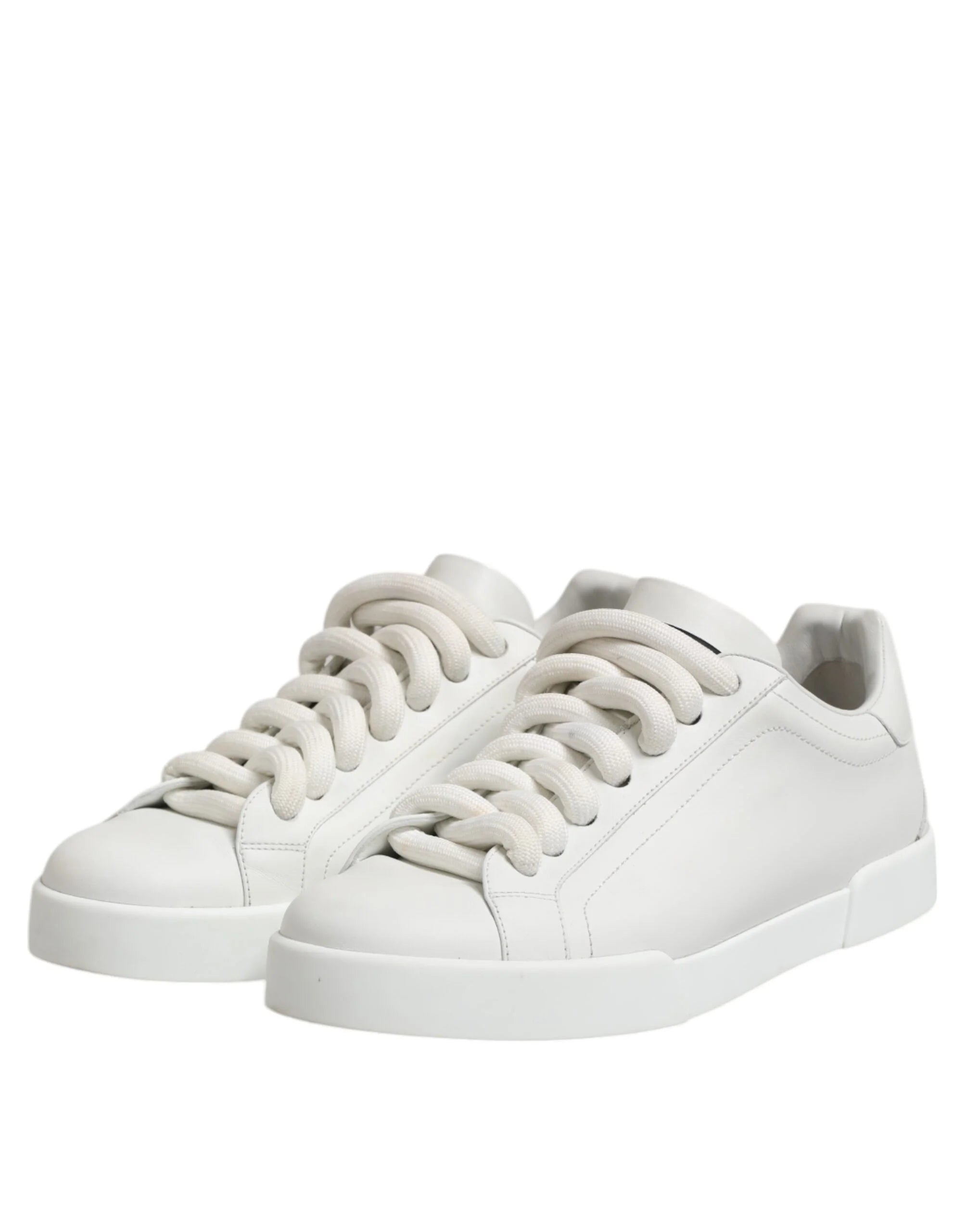 Dolce & Gabbana White Logo Lace Up Low Top Men Sneakers Shoes - EU44/US11 - Sneakers