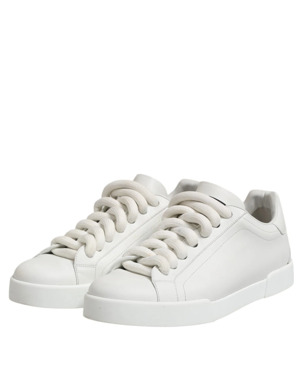 Dolce & Gabbana White Logo Lace Up Low Top Men Sneakers Shoes - EU44/US11 - Sneakers
