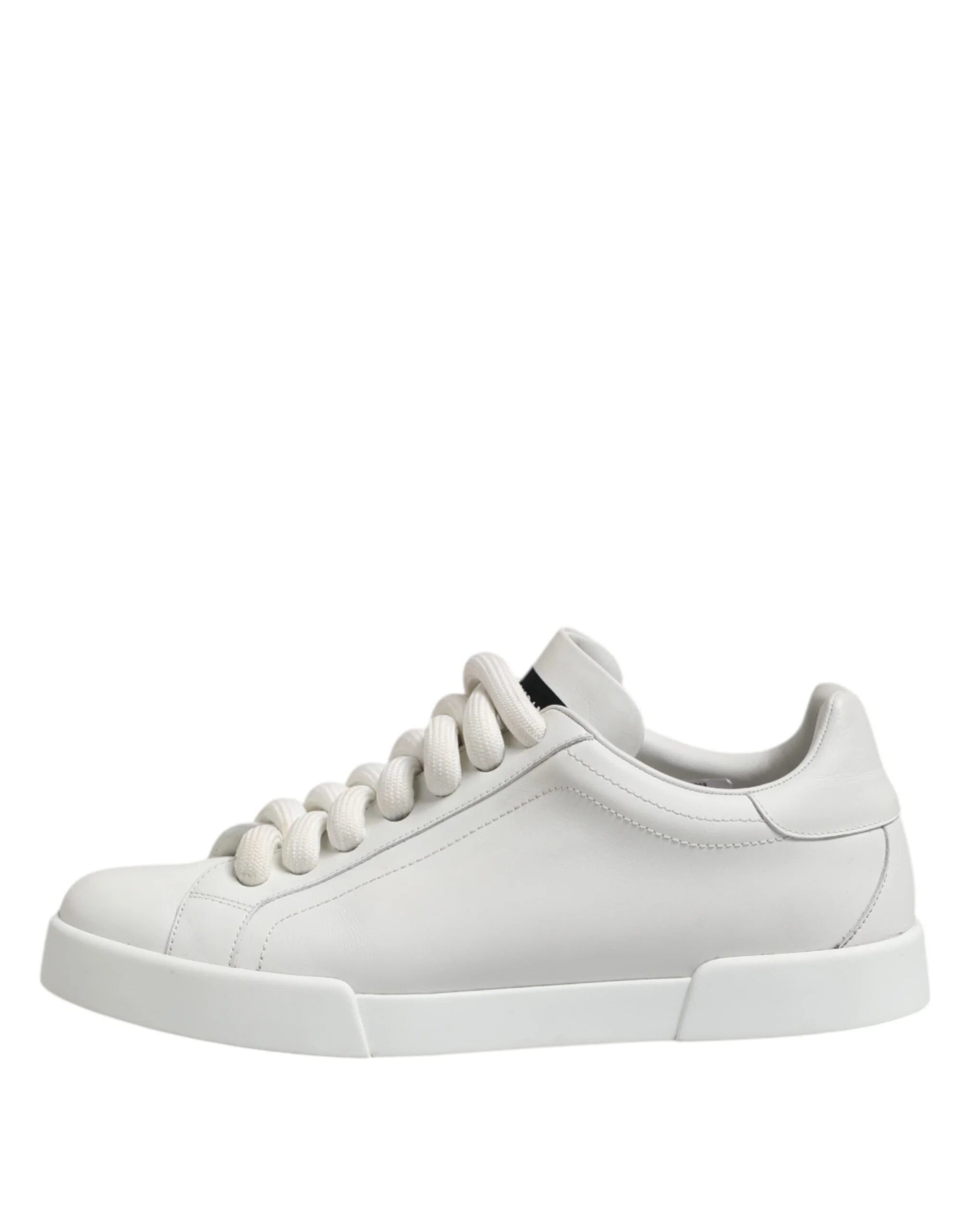 Dolce & Gabbana White Logo Lace Up Low Top Men Sneakers Shoes - EU44/US11 - Sneakers
