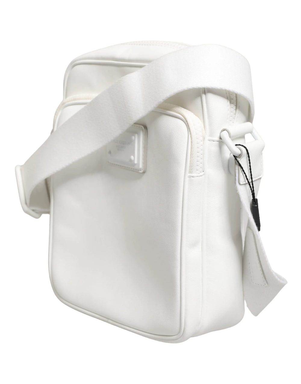 Dolce & Gabbana White Logo Plaque Crossbody Shoulder Borse Men Bag