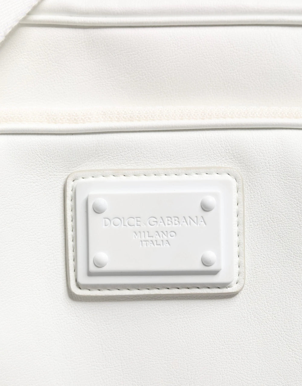 Dolce & Gabbana White Logo Plaque Crossbody Shoulder Borse Men Bag