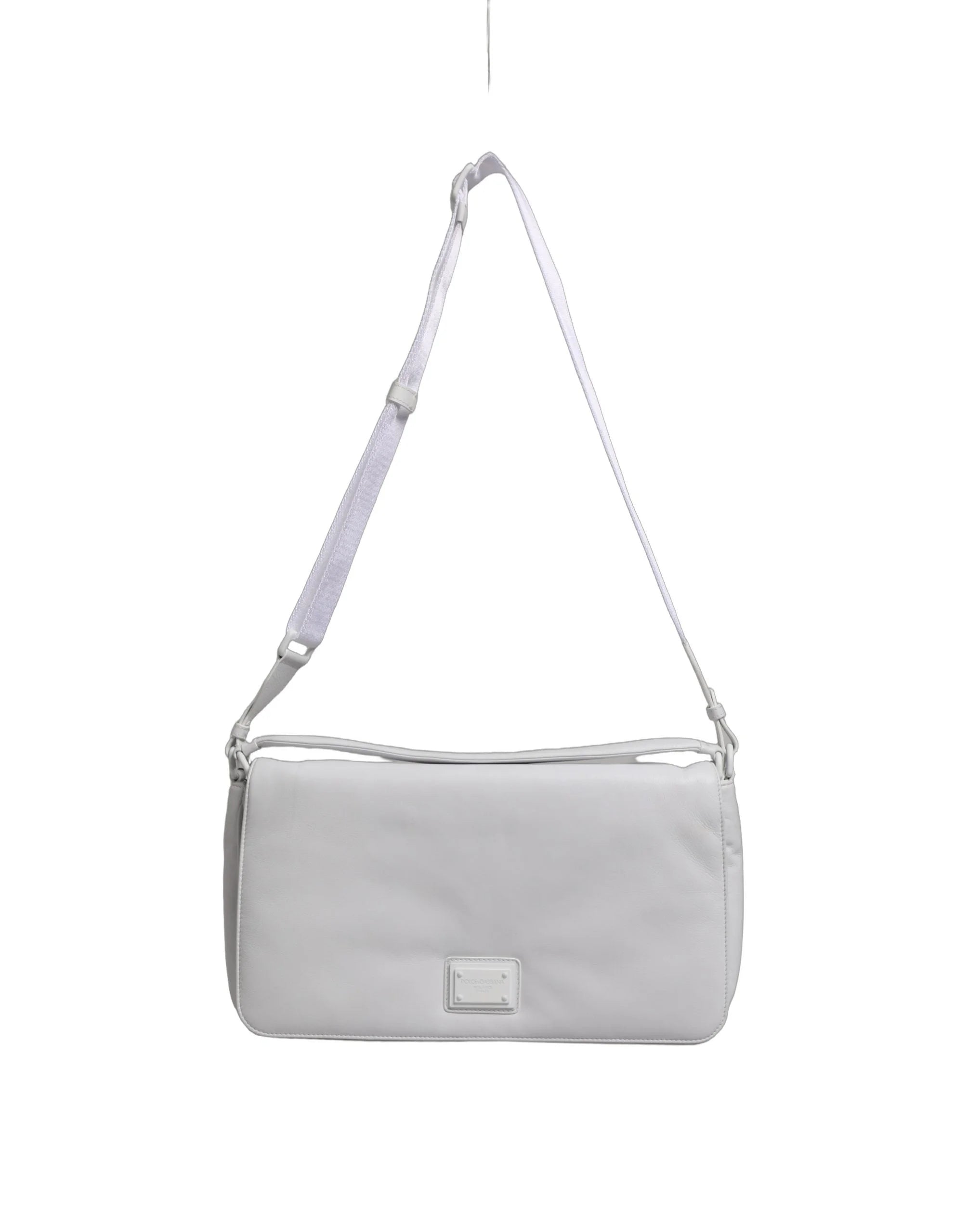 Dolce & Gabbana White Logo Plaque Crossbody Shoulder Borse Women Bag