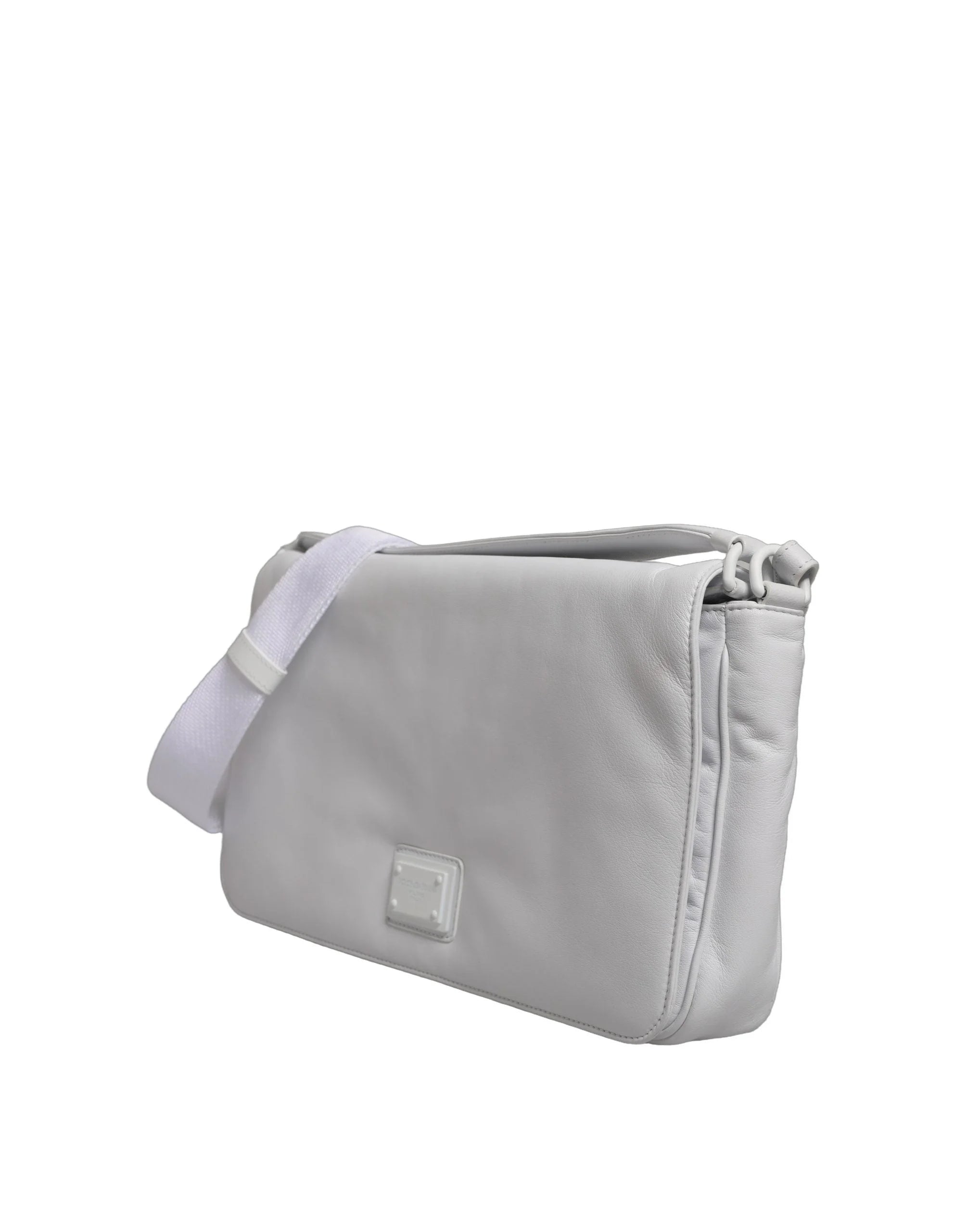 Dolce & Gabbana White Logo Plaque Crossbody Shoulder Borse Women Bag
