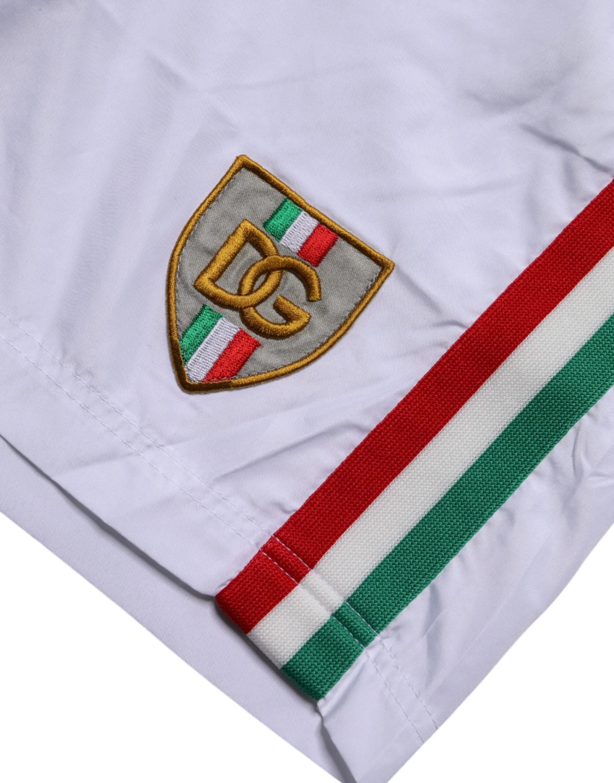 Dolce & Gabbana White Logo Polyester Men Beachwear Swimwear - IT2 | XXS - Swim Boxers