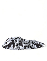 Dolce & Gabbana White Logo Print Nylon Slip On Flats Shoes - EU39/US8.5