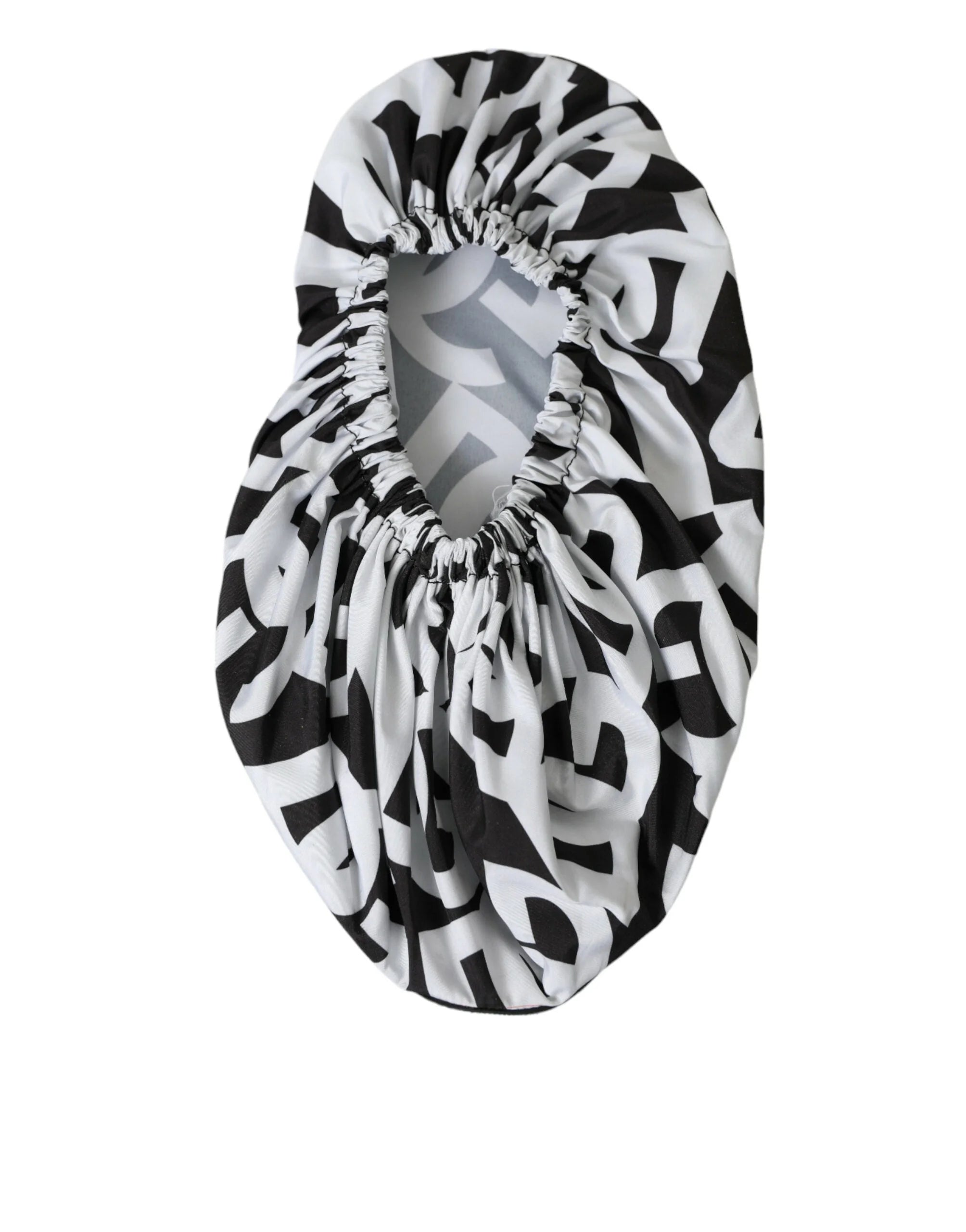 Dolce & Gabbana White Logo Print Nylon Slip On Flats Shoes - EU39/US8.5 - Flats