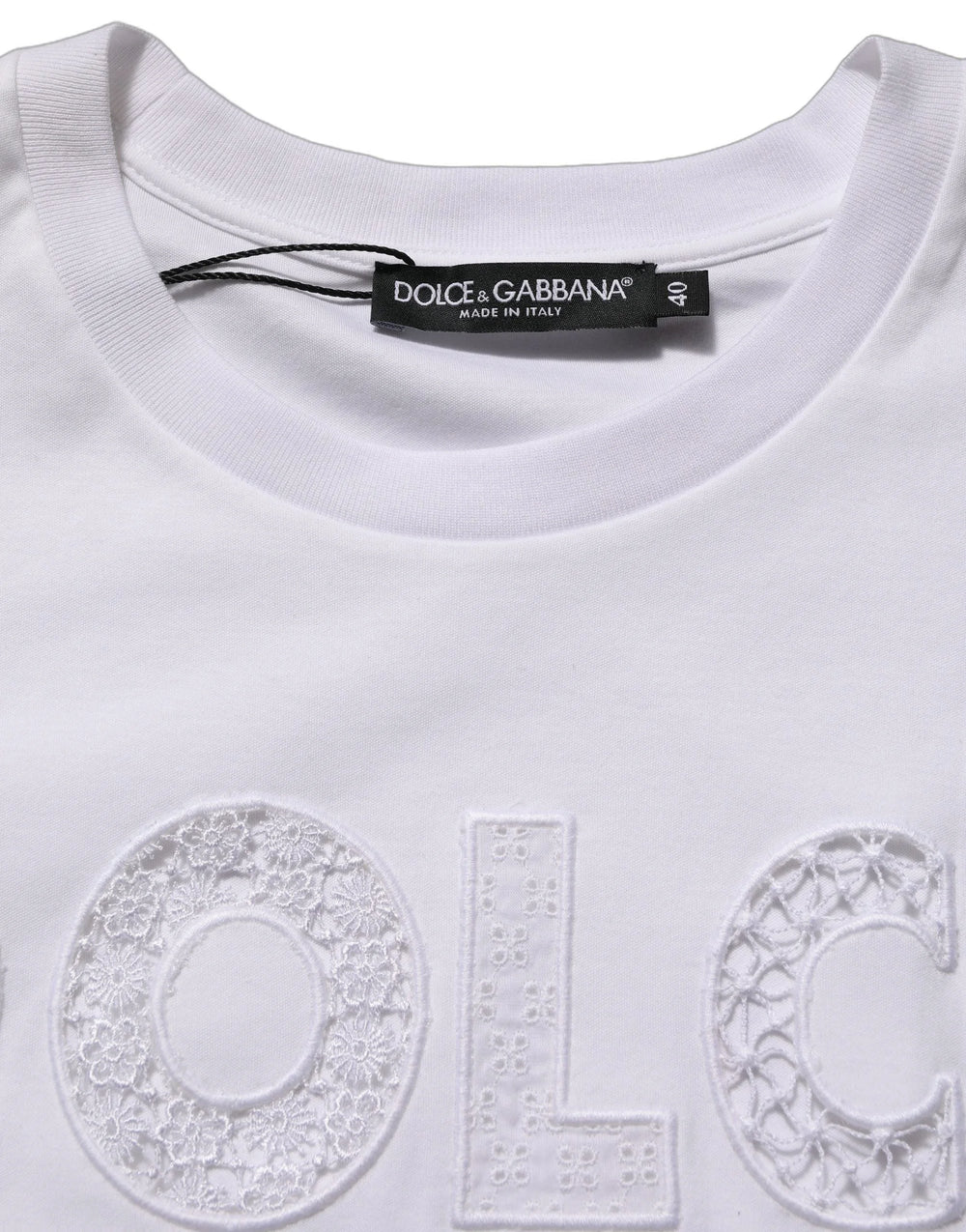 Dolce & Gabbana White Logo Round Neck Sleeveless T-shirt
