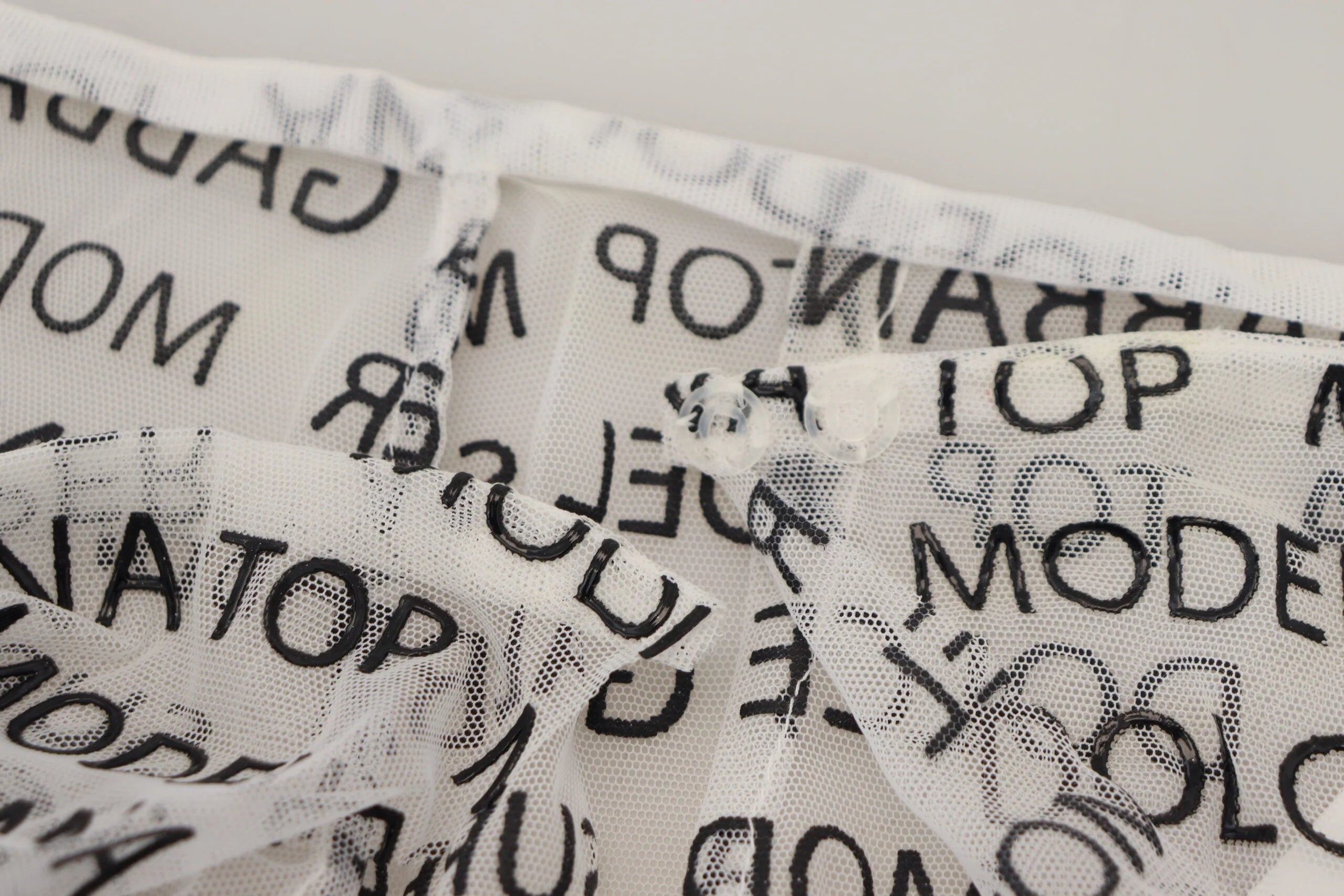 Dolce & Gabbana White Logo See Through A-line Mini Skirt - IT40|S - Skirts