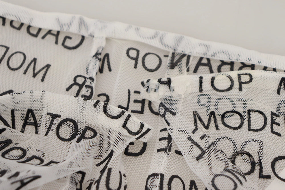 Dolce & Gabbana White Logo See Through A-line Mini Skirt - IT40|S - Skirts