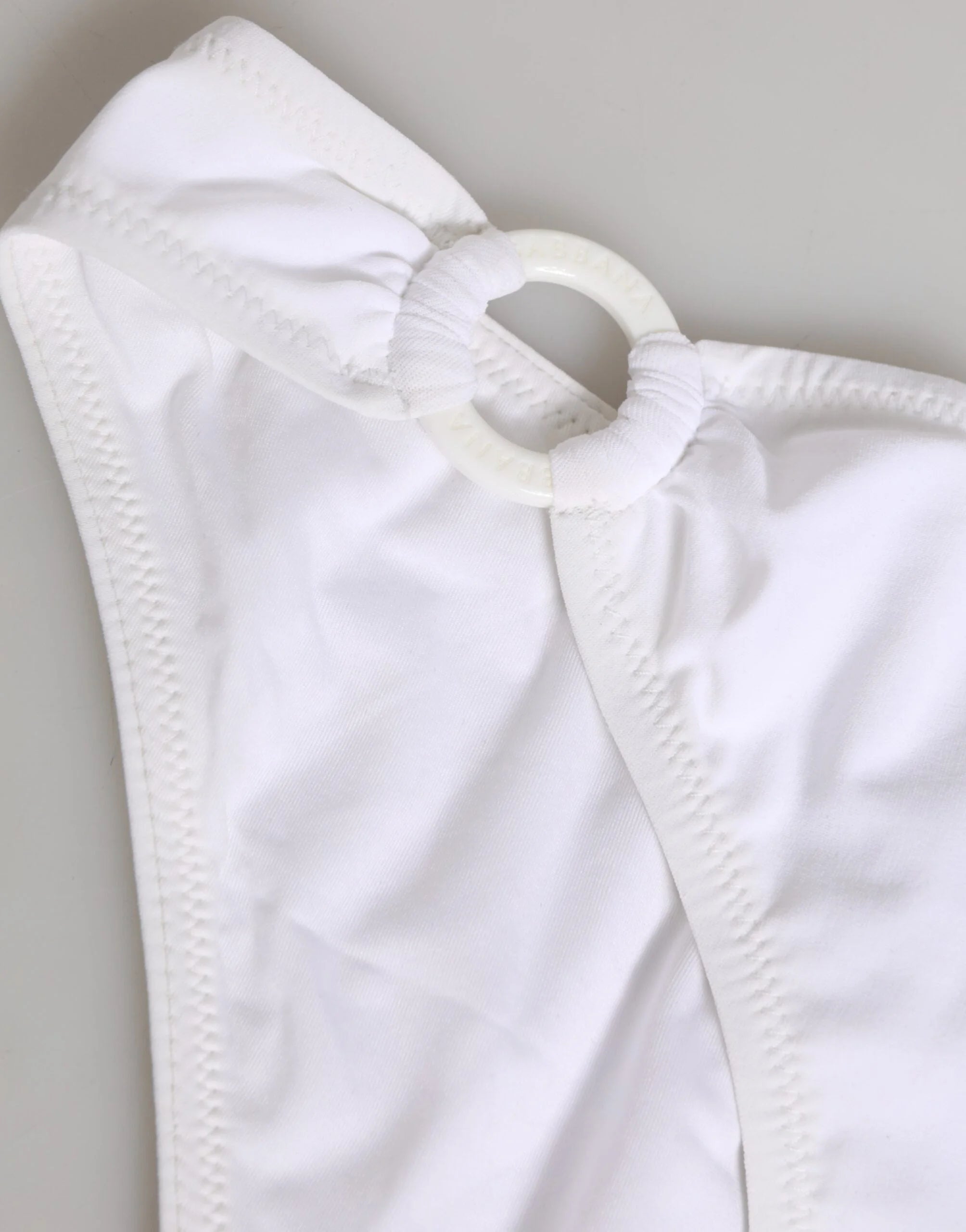 Dolce & Gabbana White Logo Swimsuit 2 Piece Top Bottom Swimwear - IT1 | XS - Classic Bikinis