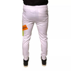 Dolce & Gabbana White Logo Tape Jogger Cotton Sweatpant Pants - IT44 | XS