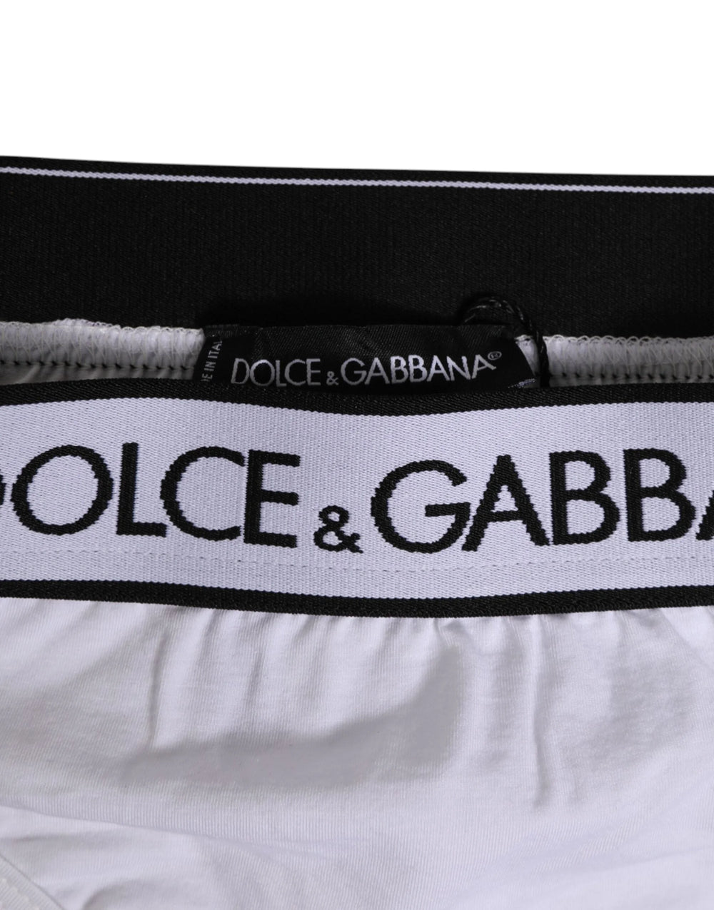 Dolce & Gabbana White Logo Waistband Modal Cotton Thong Underwear - IT2 | S - Thongs