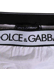 Dolce & Gabbana White Logo Waistband Modal Cotton Thong Underwear - IT2 | S - Thongs