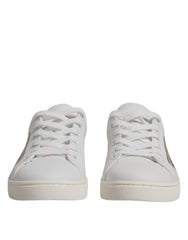 Dolce & Gabbana White London Calf Leather Sneakers Shoes - EU38/US7.5 - Sneakers