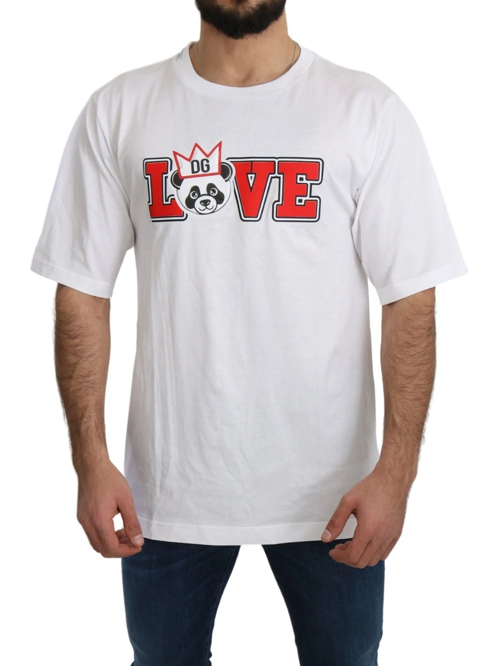 Dolce & Gabbana White Love Panda Print Top T-shirt - IT44 | XS - T-Shirts