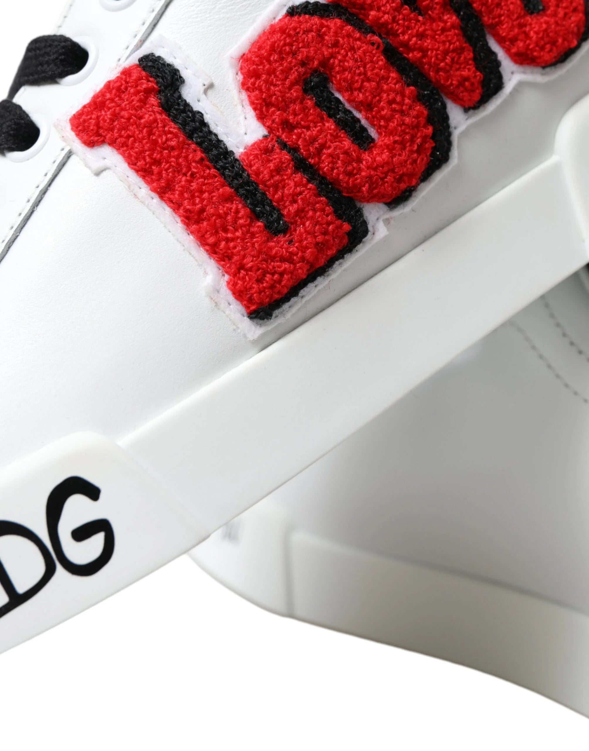 Dolce & Gabbana White Love Patch Portofino Classic Sneakers Shoes - EU36/US5.5