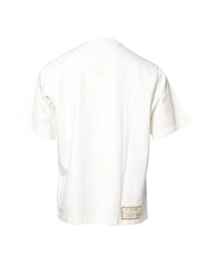 Dolce & Gabbana White LOVE & PEACE Print Crew Neck T-shirt - IT50 | L - T-Shirts