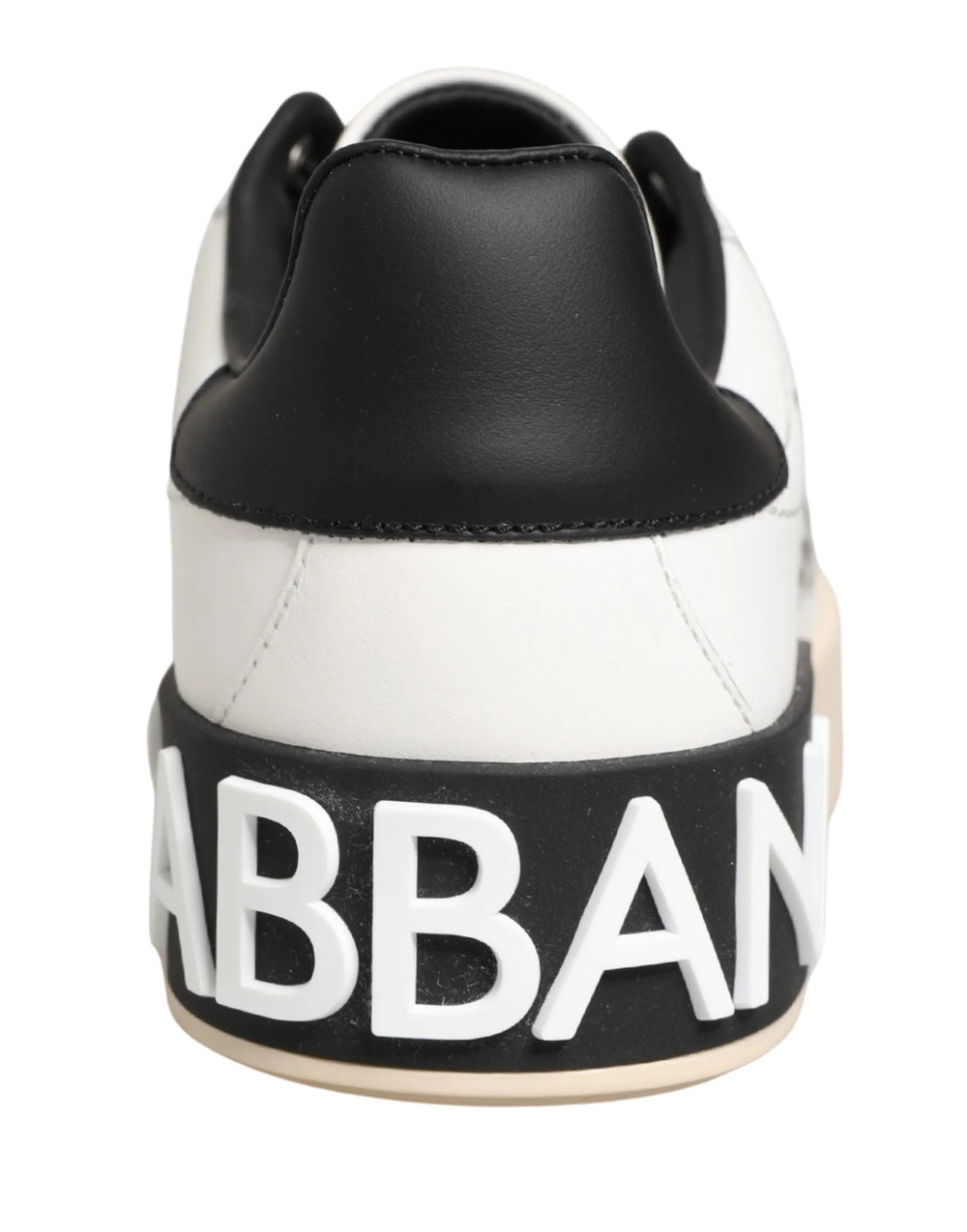 Dolce & Gabbana White Low Top Portofino Leather Sneakers Shoes - EU35/US4.5