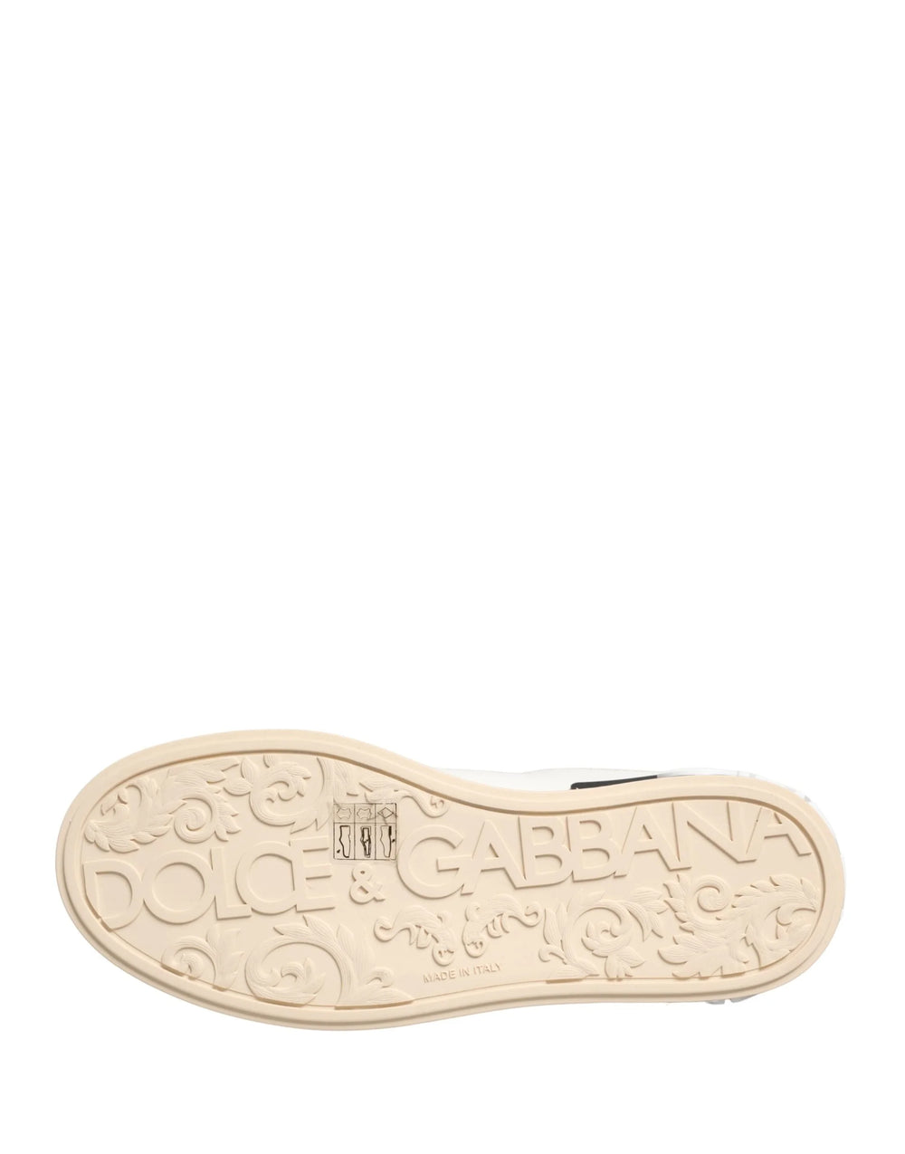 Dolce & Gabbana White Low Top Portofino Leather Sneakers Shoes - EU35/US4.5