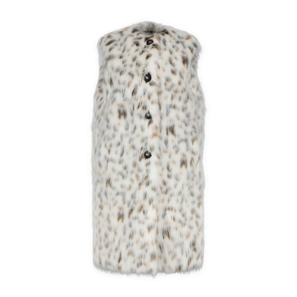 Dolce & Gabbana White Marabou Jackets & Coat - IT36|XXS - Overcoats