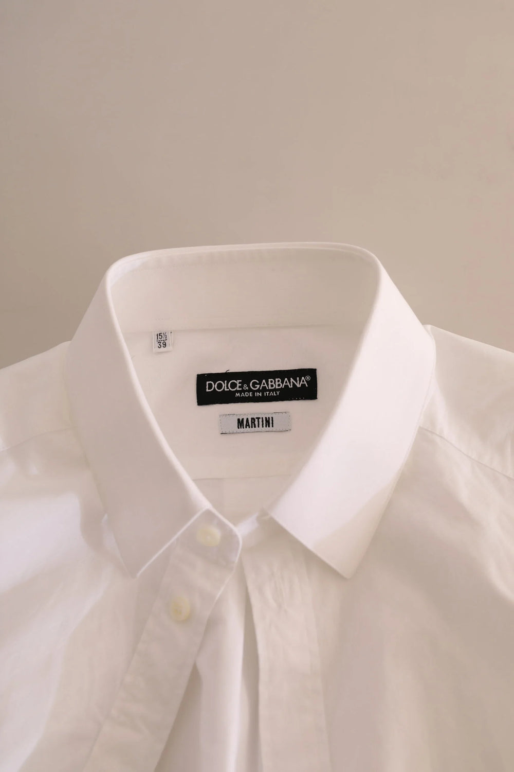 Dolce & Gabbana White MARTINI Cotton Dress Formal Shirt - IT39 | S - Shirts