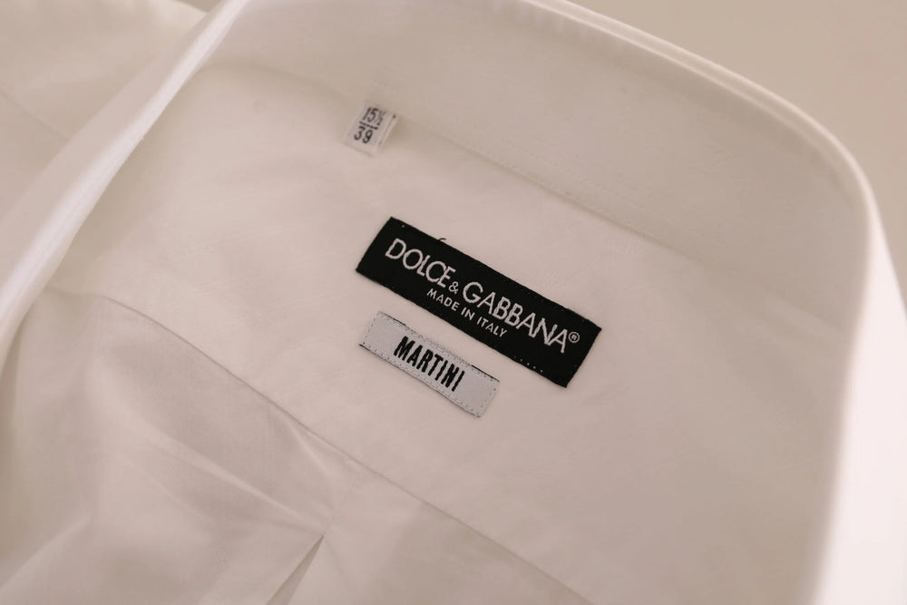 Dolce & Gabbana White MARTINI Cotton Dress Formal Shirt - IT39 | S - Shirts
