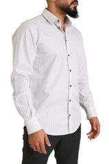 Dolce & Gabbana White MARTINI Cotton Stripe Dress Formal Shirt - IT38 | XS - Shirts
