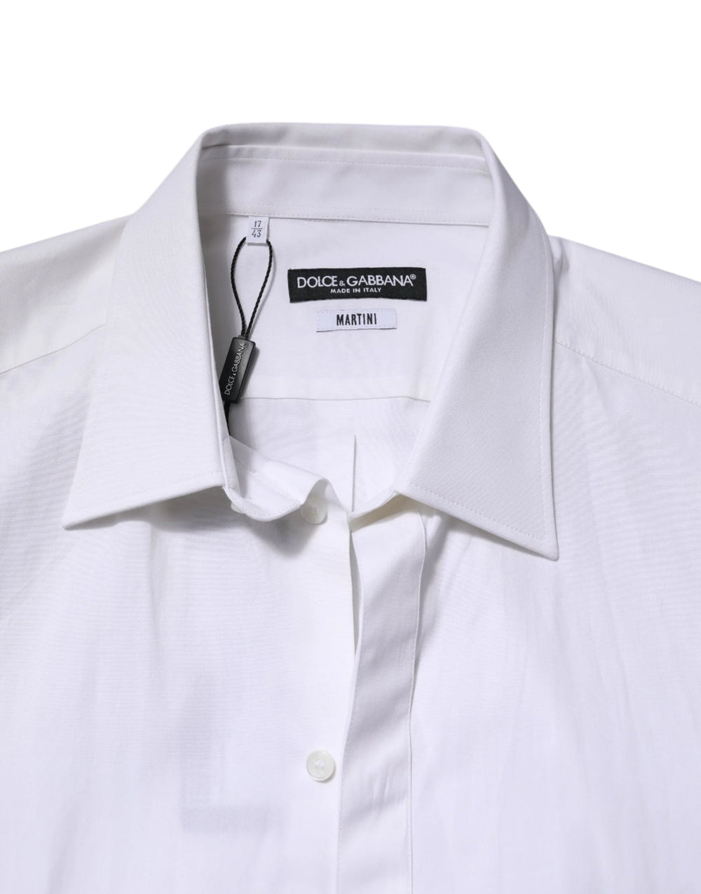 Dolce & Gabbana White MARTINI Long Sleeve Dress Formal Shirt - IT43 | 2XL - Shirts