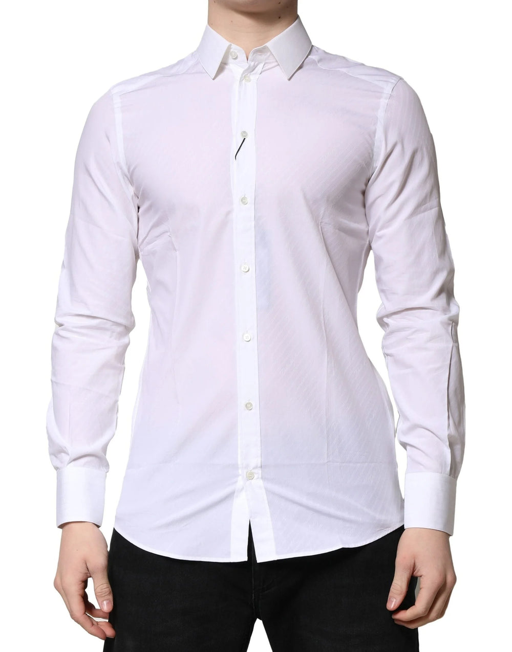 Dolce & Gabbana White MARTINI Long Sleeves Dress Formal Shirt - IT38 | XS - Shirts
