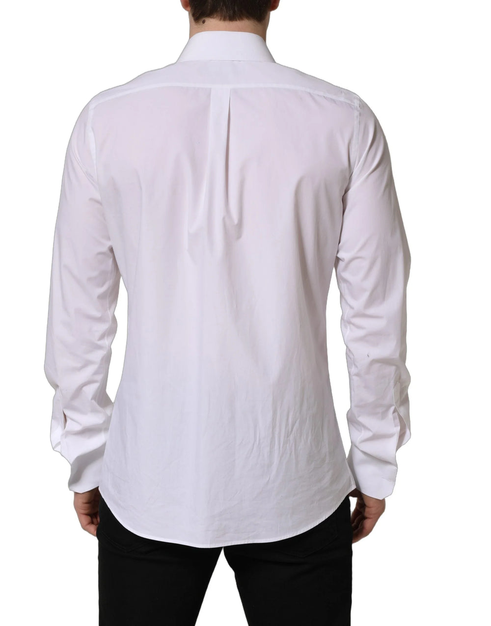 Dolce & Gabbana White MARTINI Long Sleeves Men Dress Shirt - IT40 | M