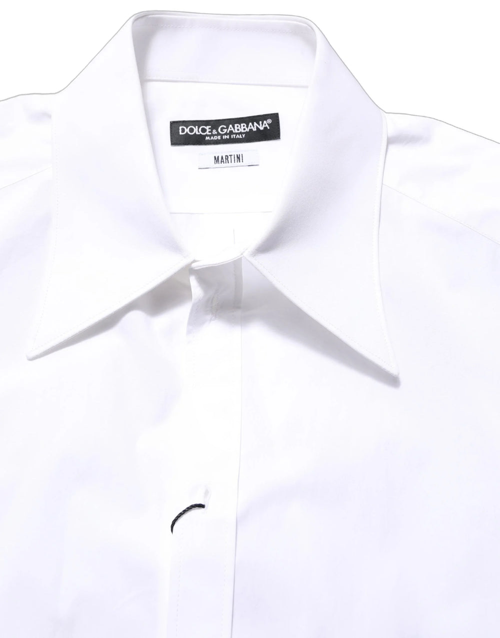 Dolce & Gabbana White MARTINI Long Sleeves Men Dress Shirt - IT40 | M