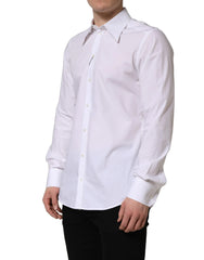 Dolce & Gabbana White MARTINI Long Sleeves Men Dress Shirt - IT40 | M