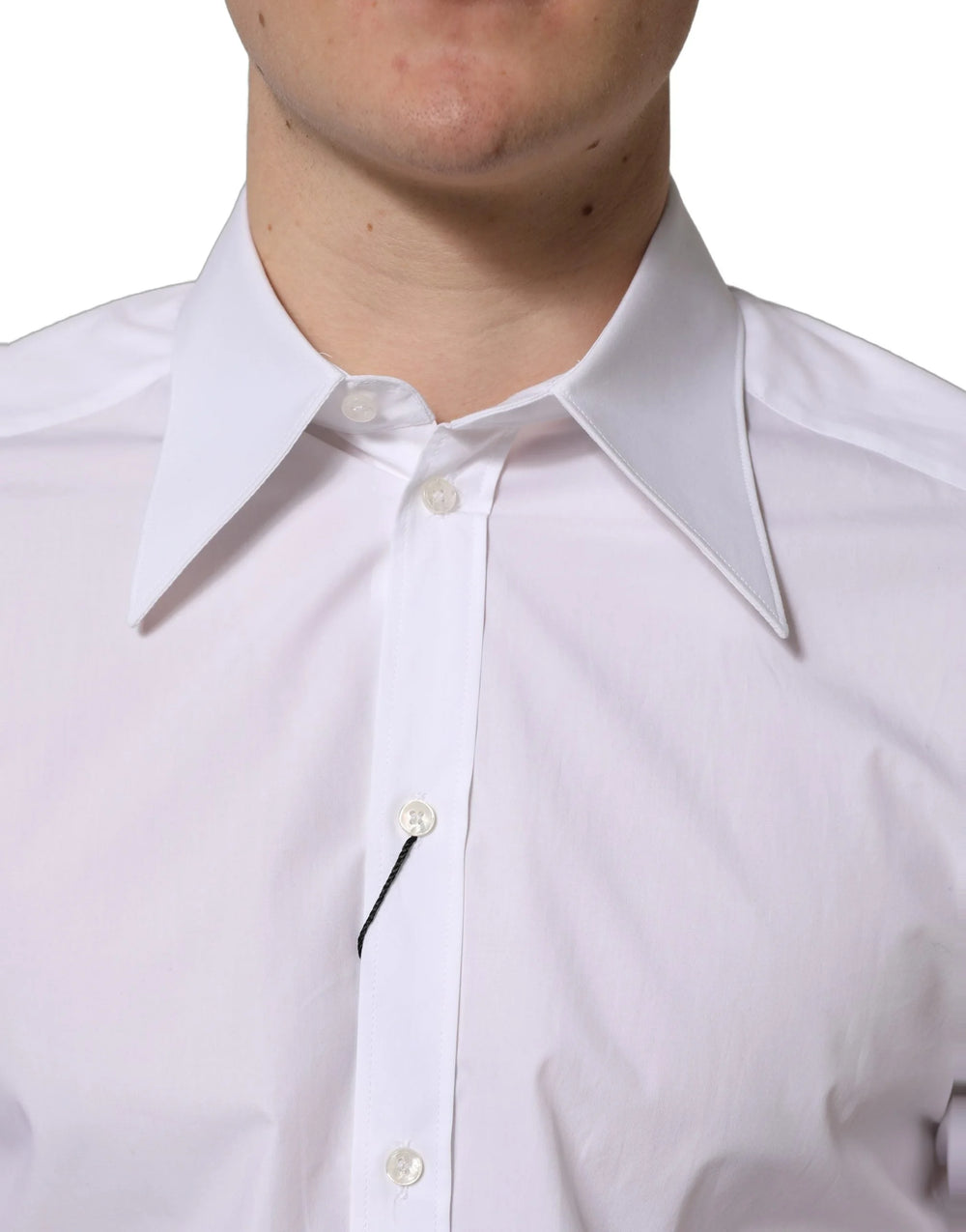 Dolce & Gabbana White MARTINI Long Sleeves Men Dress Shirt - IT40 | M