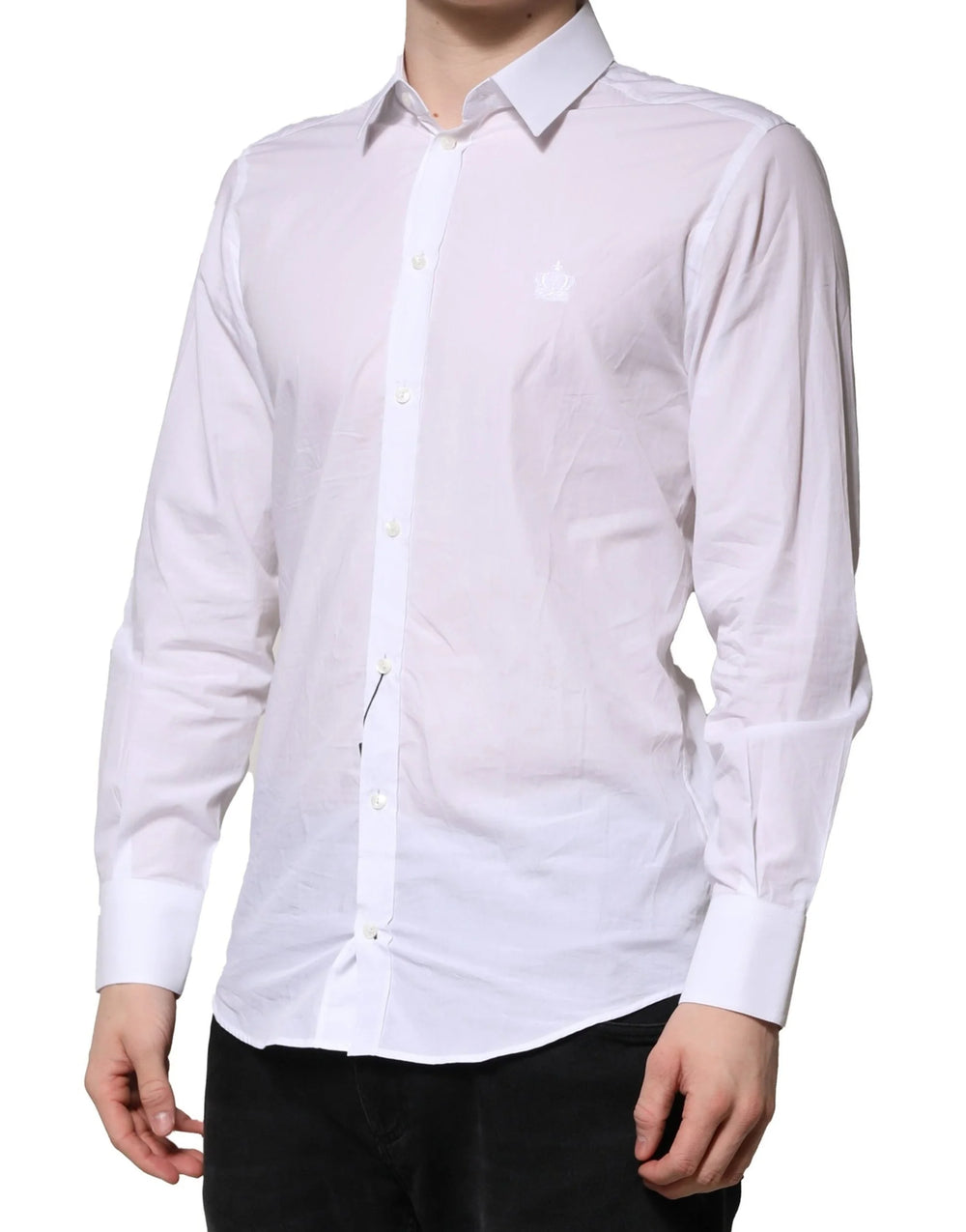 Dolce & Gabbana White MARTINI Long Sleeves Men Formal Shirt - IT39 | S - Shirts